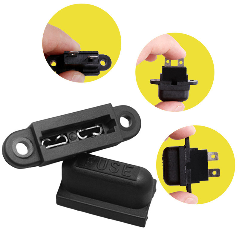 5 db mini szabvány lapátos biztosítéktartó 30 AMP autóipari cserebiztosíték-tartó Vízálló Pigtail beépített biztosítéktartó