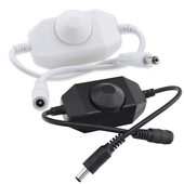 Plynulý stmievač LED s reguláciou jasu pre 3528 5050 5730 5630 jednofarebný pásik DC 12V 24V čierny/biely