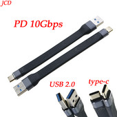PD 60W 3 Cable Certified 10Gbps C-type uz USB2.0 Fast USB C Piemērots Macbook Pro ātras uzlādes datu kabeļiem ar Emark mikroshēmām