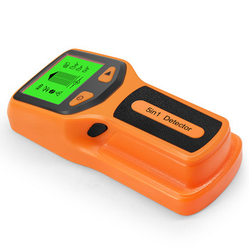 Ανιχνευτής μετάλλων Find Stud Finder Sensor Wall Scanner 5 in1 Ηλεκτρονικός ανιχνευτής ανίχνευσης καρφιών Εντοπιστής ξύλου Ανιχνευτής τοίχου οθόνη LCD