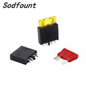 1/2/5 комплект 2P 8P PA66 250V със стандартен ножов предпазител Държач за предпазител за кола Хоризонтален 06.087 PCB Държач за автоматичен предпазител