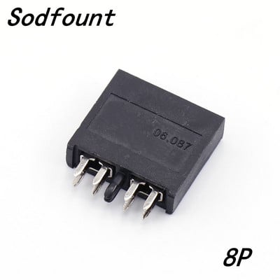 1/2/5 комплект 2P 8P PA66 250V със стандартен ножов предпазител Държач за предпазител за кола Хоризонтален 06.087 PCB Държач за автоматичен предпазител