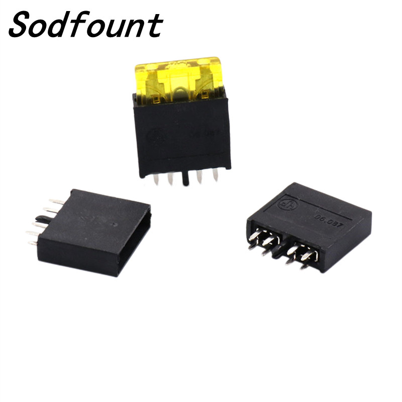 1/2/5 комплект 2P 8P PA66 250V със стандартен ножов предпазител Държач за предпазител за кола Хоризонтален 06.087 PCB Държач за автоматичен предпазител