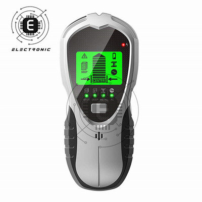 SH201 4-ühes metallidetektor taustvalgustusega vahelduvvoolu puidust naastude otsija kaablijuhtmed sügavusjälgija maa-alune naast seinaskanner LCD HD ekraan