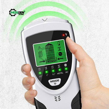 Σαρωτής τοίχου Stud Finder 5 σε 1 Έξυπνος ανιχνευτής μετάλλων Θέση ή οθόνη LCD σε βάθος μετάλλων για εργαλεία βελτίωσης σπιτιού