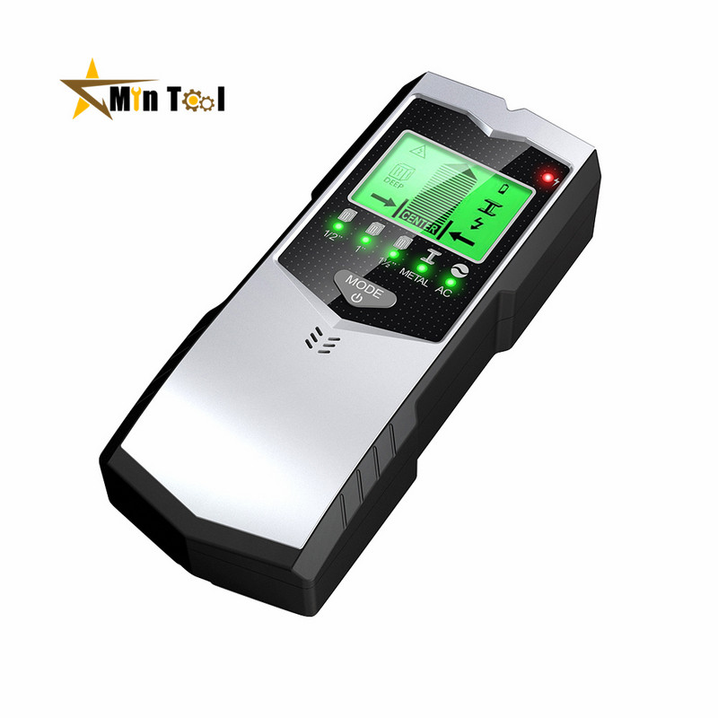 Zidni skener 4u1 Električni zidni detektor metala Tražila s digitalnim LCD zaslonom za drvo AC žica Alati za otkrivanje metalnih klinova