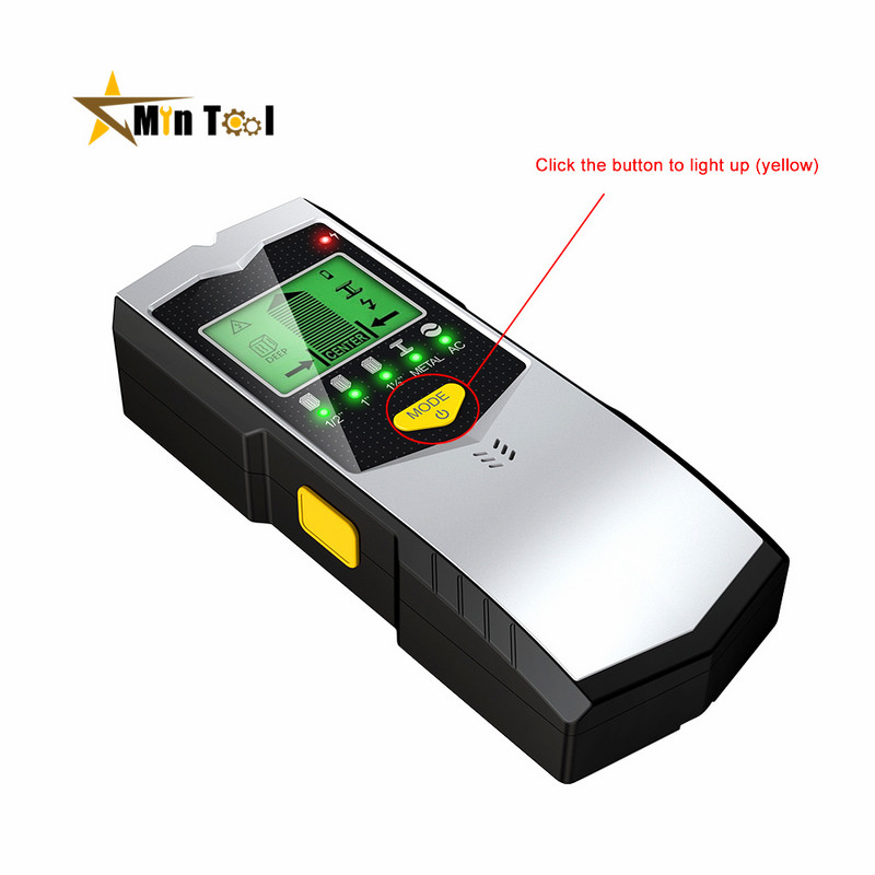 Zidni skener 4u1 Električni zidni detektor metala Tražila s digitalnim LCD zaslonom za drvo AC žica Alati za otkrivanje metalnih klinova