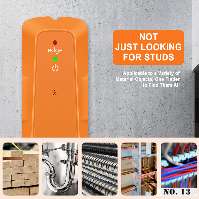 Stud Finder, 3/4" gylio metalo ieškiklis su LED lemputėmis Stud Finder sienų skaitytuvas, skirtas rasti medžio ir metalo smeigių kraštus