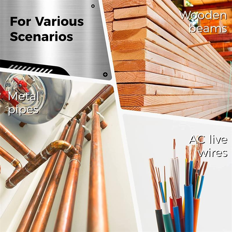 5 viename elektroninis detektorius Sieninis smeigių ieškiklis Jutiklis Sieninis skaitytuvas Kraštų centras Aptikti medžio siją / metalą / kintamos srovės laidus sienos viduje