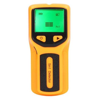 Метален детектор Stud Finder Стенен скенер Сензор 5 в 1 детектор HD LCD дисплей за дърво AC Wire Централен ръб подземен метал