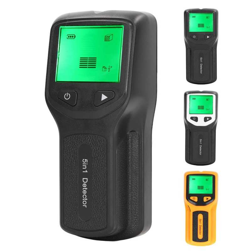 Detektor kovov, nástenný skener, senzor 5 v 1, HD LCD displej pre drevo, AC drôt, stred, okraj, podzemný kov