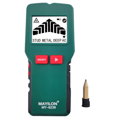 MAYILON MY6238 daudzfunkcionāls metāla detektora materiālu skeneris 24 Mm-80 Mm dziļuma metāla kabelis koka urbuma caurumu sienu noteikšanas rīki