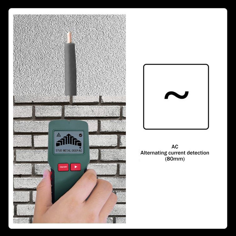 MAYILON MY6238 daudzfunkcionāls metāla detektora materiālu skeneris 24 Mm-80 Mm dziļuma metāla kabelis koka urbuma caurumu sienu noteikšanas rīki