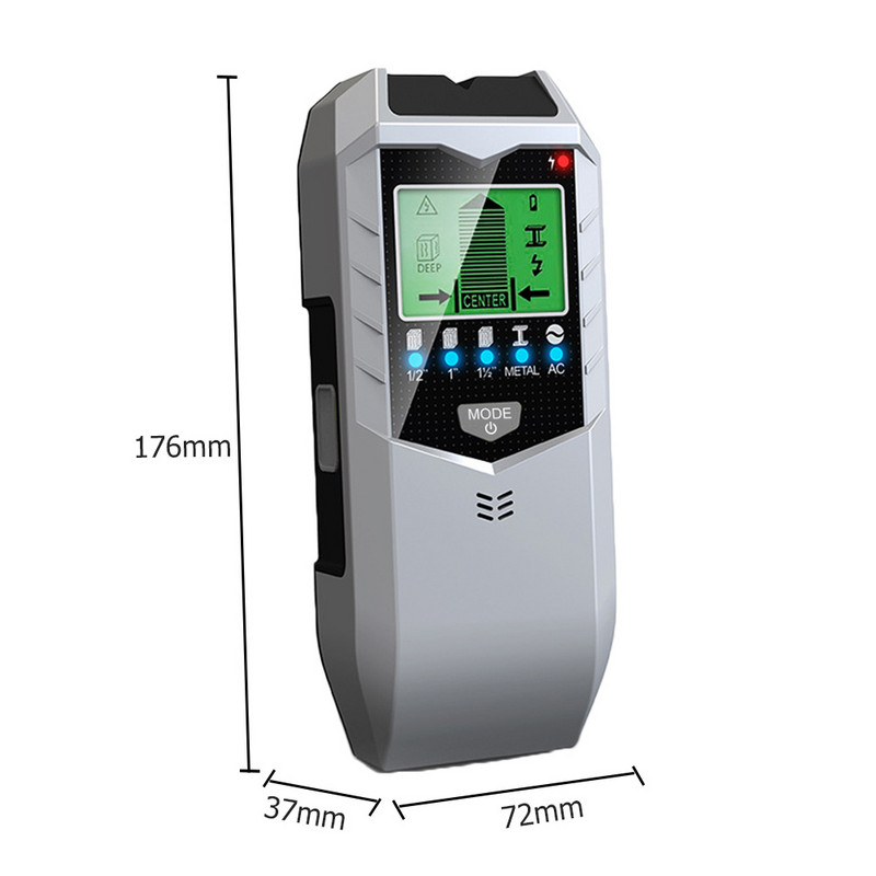 Kézi csapkereső érzékelő LCD digitális kijelző Hordozható fa csőkereső Pontos pozicionálás Professzionális szerszámok Elemről működő