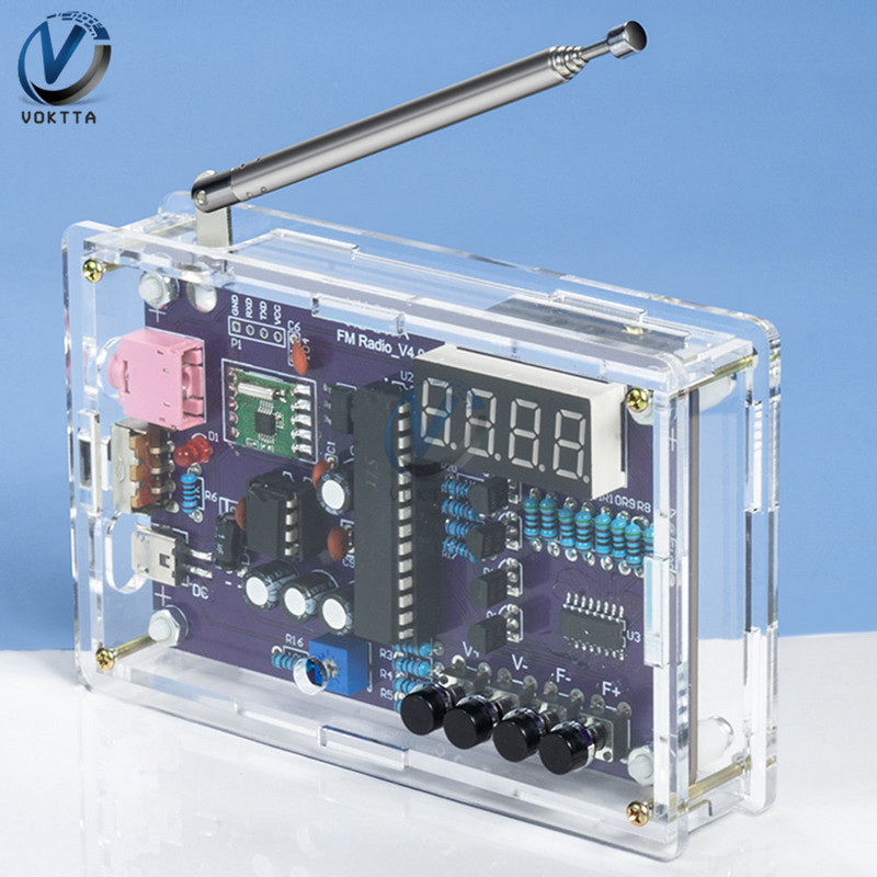 RDA5807 TDA2822 HU-017A RDA5807S raadiokomplekt FM FM elektrooniline DIY osad 87-108MHz plaadikomplekt elektroonikakomponentide tarvikutele