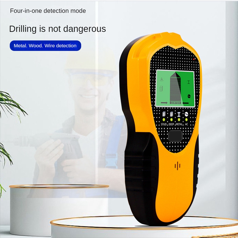 1-dielny detektor s digitálnym LCD displejom na detekciu kovových čapov z dreva, drôtov striedavého prúdu