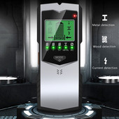 Strieborný a čierny 5 v 1 detektor kovov, nástenný skener pre testerové analytické prístroje
