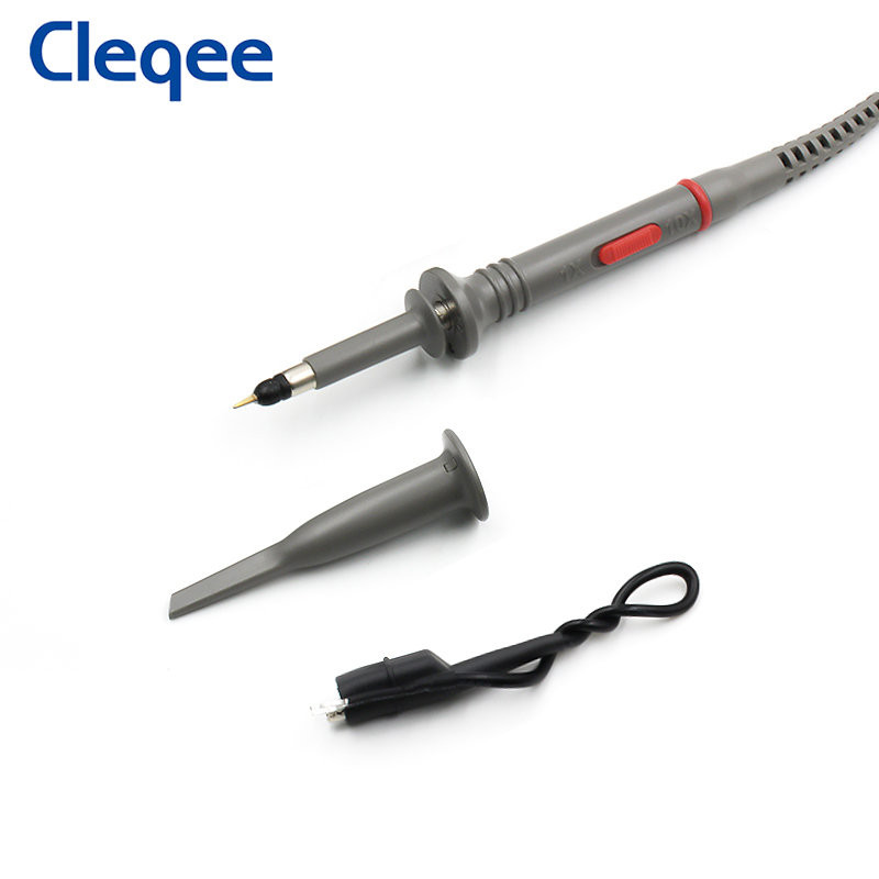 Cleqee P6100 2vnt 100MHz BNC osciloskopo zondo rinkinys DC-100MHz aligatoriaus klipų bandymo zondas skirtas Tektronix HP X1/X10