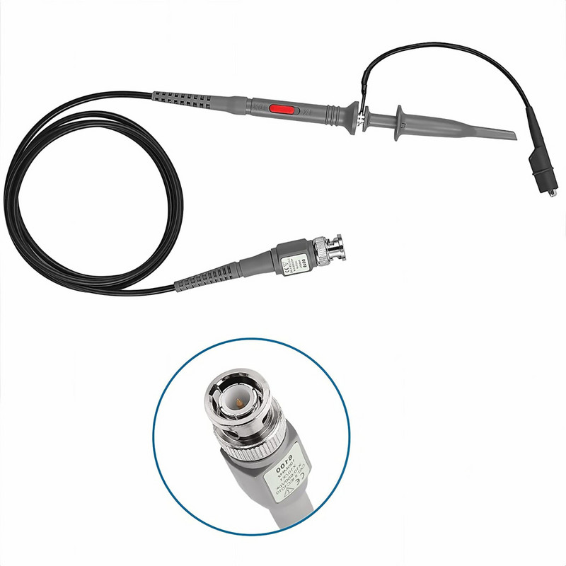 1vnt/2vnt aukštos kokybės P6100 100MHz BNC osciloskopo zondo rinkinys 1X 10X maksimali įėjimo įtampa 600V įvesties varža 10M Ω