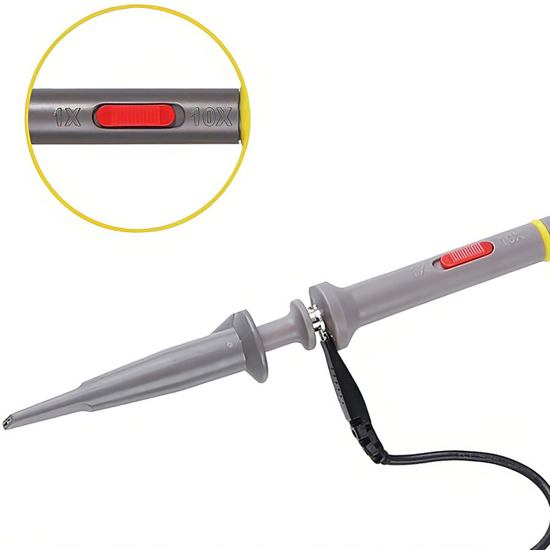 1vnt/2vnt aukštos kokybės P6100 100MHz BNC osciloskopo zondo rinkinys 1X 10X maksimali įėjimo įtampa 600V įvesties varža 10M Ω