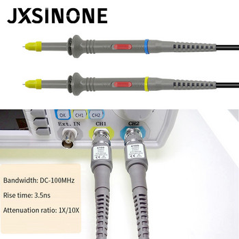 JXSINONE P6100 Oscilloscope Probe Kit DC-100MHz Scope Clip Test Probe 100MHz X1/X10 For osciloscopio χονδρική