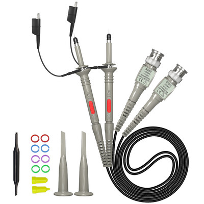 JXSINONE P6100 osciloskopo zondo rinkinys DC-100MHz taikiklio gnybtų tikrinimo zondas 100MHz X1/X10, skirtas osciloskopijos didmeninei prekybai