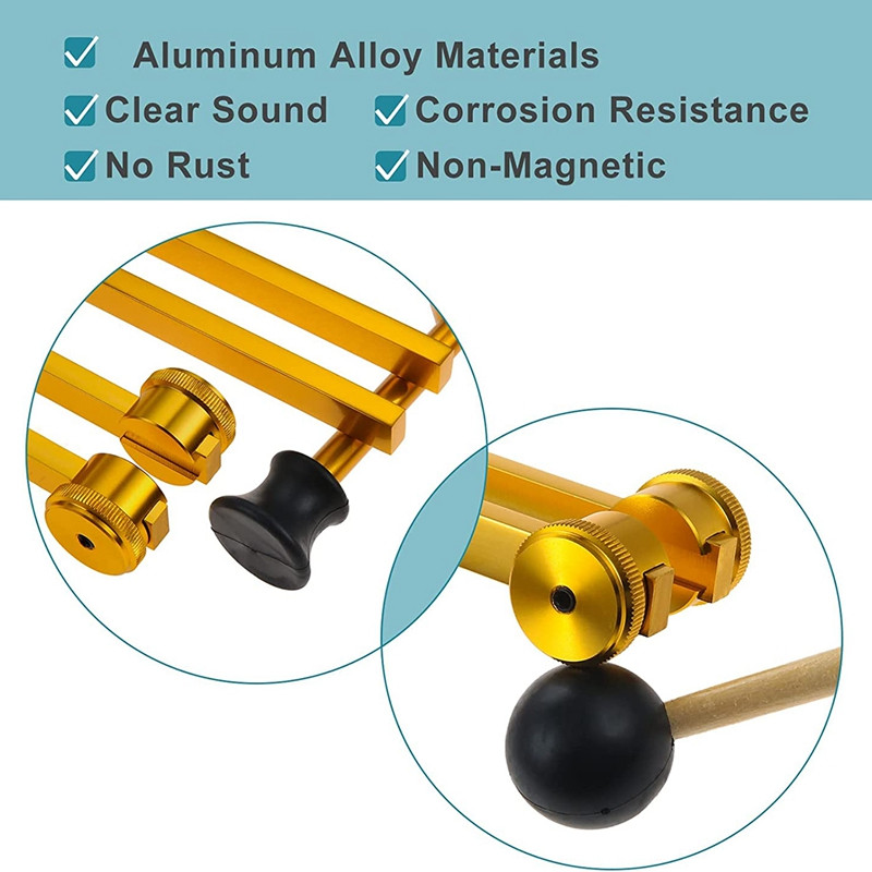 3 paketų čakrų kamertonų (128 Hz, 256 Hz, 512 Hz) kamertonų rinkinys gydymui, čakra, garso terapija, garsinė slankiklio šakutė (auksinė)