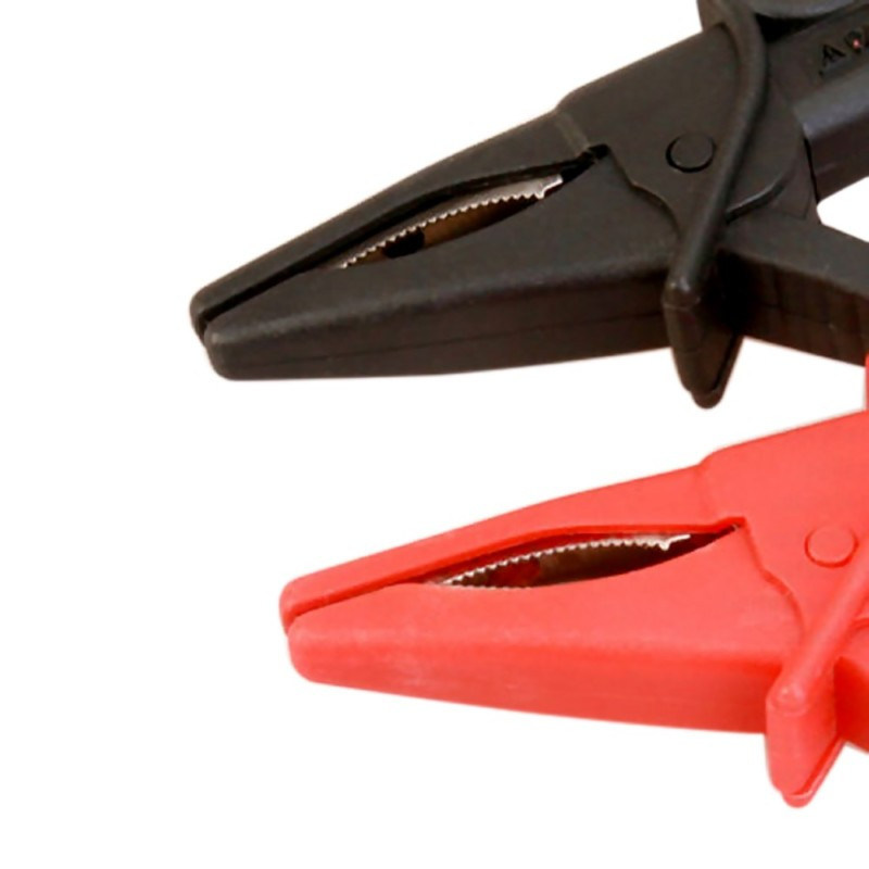 2tk Dolphin/Gator klambrid punane + must Hantek HT18A digitaalse multimeetri autoostsilloskoobi tarviku jaoks