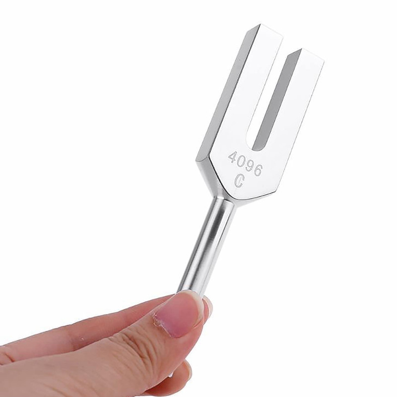 4096 Hz 4160 Hz 4225 Hz kamertonų rinkinys kamertonų rinkinys kamertonas su mediniais plaktukais ir medžiaginiu maišeliu Sidabrinis 1 stilius