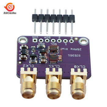 Si5351A SI5351 I2C тактов генератор Breakout Board Module GY-SI5351 часовник Високочестотен генератор на правоъгълни сигнали 8KHz-160MHz