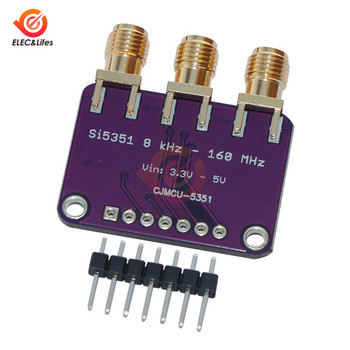 Si5351A SI5351 I2C Clock Generator Breakout Board Module GY-SI5351 Clock High Frequency Τετραγωνικό κύμα Γεννήτρια σήματος 8KHz-160MHz