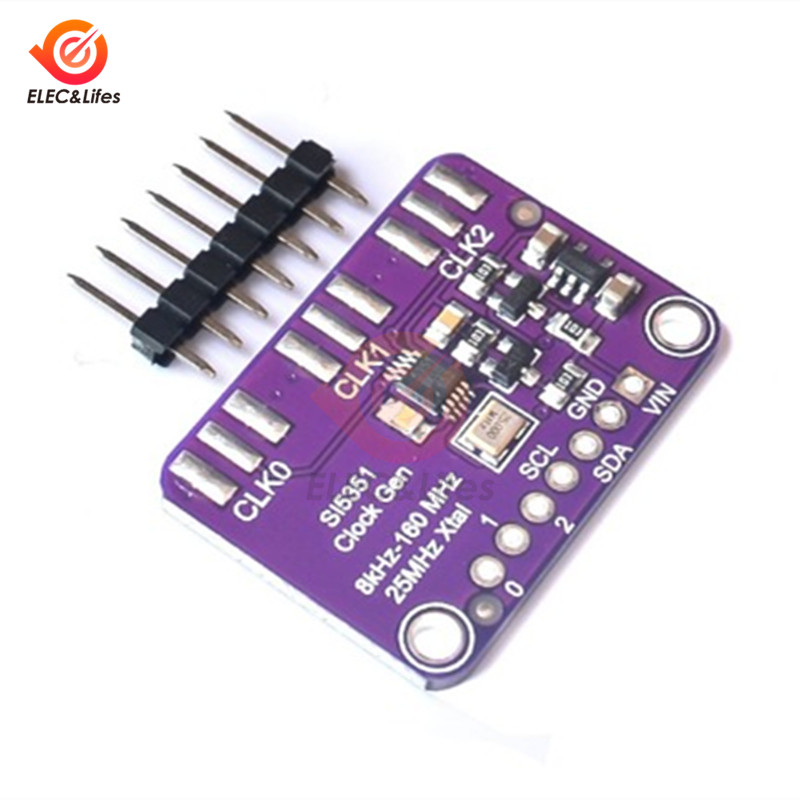 Si5351A SI5351 I2C generátor hodín, rozbočovací modul GY-SI5351, vysokofrekvenčný generátor obdĺžnikových signálov 8KHz-160MHz