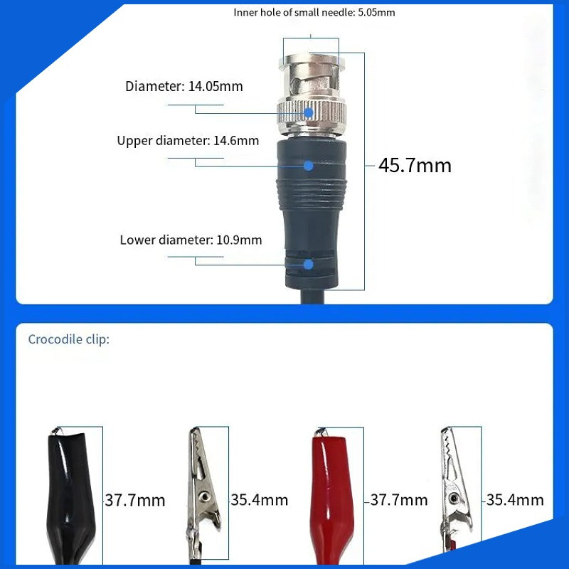 BNC Q9 isane pistikühendus topelt alligaatoriklambriga ostsilloskoobi sondi testjuhtmed krokodilliklambrid kaabli ostsilloskoobi tarvikud