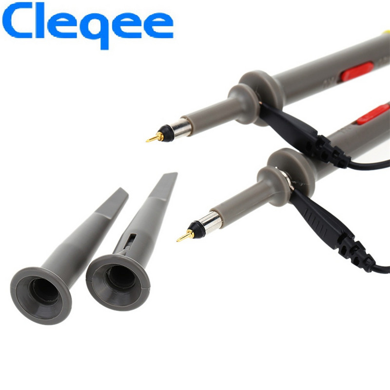 Cleqee 2PCS P6060 Osciloskopo zondas 60MHz Clips Tektronix osciloskopui HP X1/X10 DC-60MHz
