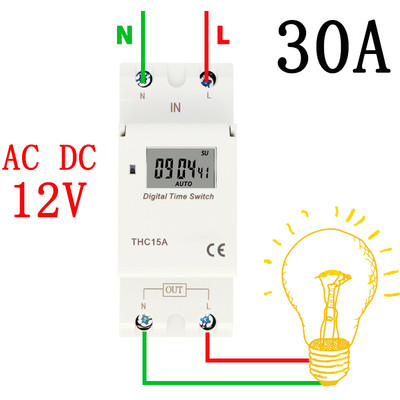 Săptămânal 7 zile programabil digital TIME SWITCH releu control temporizator AC 220V 230V 110V 24V 12V 16A 30A Montare pe șină Din