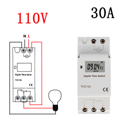 Săptămânal 7 zile programabil digital TIME SWITCH releu control temporizator AC 220V 230V 110V 24V 12V 16A 30A Montare pe șină Din
