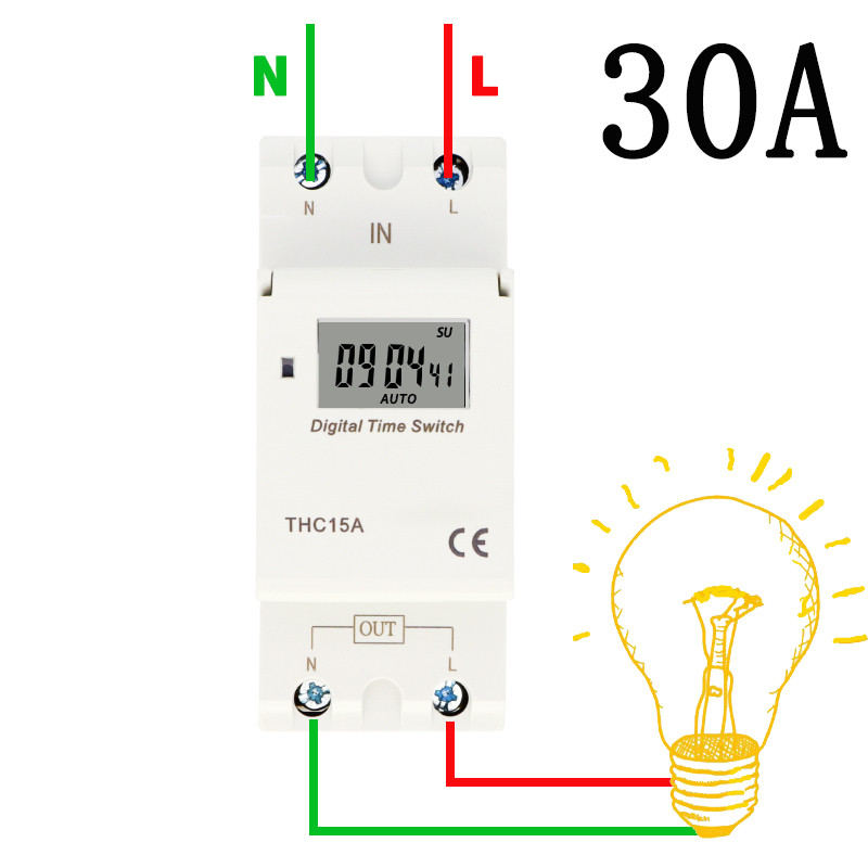 Tjedno 7 dana Programabilni digitalni VREMENSKI PREKIDAČ Relej Kontrola vremena AC 220V 230V 110V 24V 12V 16A 30A Montaža na DIN šinu