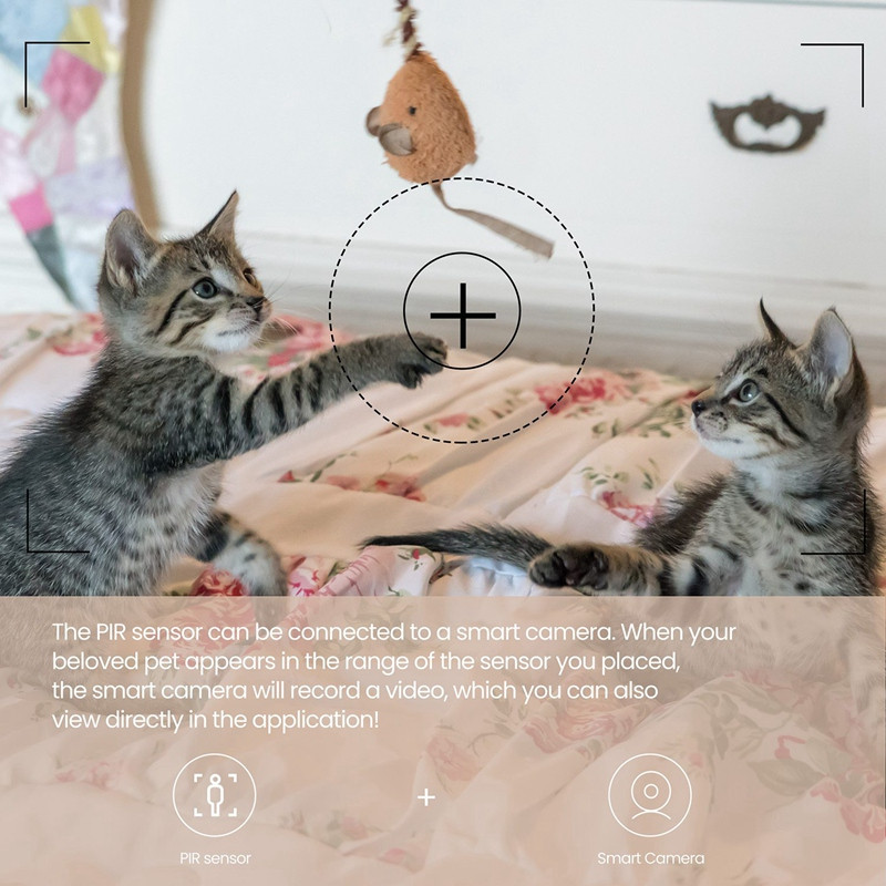 2X snímač pohybu tela Zigbee 3.0 Tuya Mini inteligentný snímač ľudského pohybu PIR snímač Smart Life bezdrôtové pripojenie svetla (C)