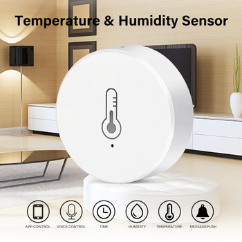 Ελεγκτής εσωτερικού υγρόμετρου αισθητήρα θερμοκρασίας και υγρασίας Tuya Η παρακολούθηση της εφαρμογής Smart Home λειτουργεί με την Alexa Google Home
