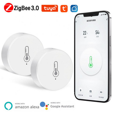 Tuya Senzor za temperaturu i vlagu Indoor Hygrometer Controller Smart Home APP Monitoring Radi s Alexa Google Home