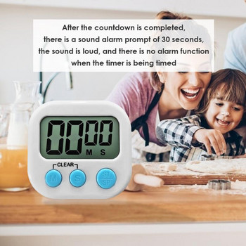 Χρονόμετρο κουζίνας Μαγνητικό LCD Ψηφιακό χρονόμετρο αντίστροφης μέτρησης με βάση Πρακτική μαγειρική Εργαλεία υπενθύμισης αθλητικού ξυπνητηριού ψησίματος