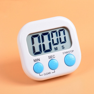 Cronometru de bucătărie, magnetic LCD, cronometru digital cu numărătoare inversă, cu suport, practic, pentru gătit, coacere, sport, ceas cu alarmă, instrumente de memento