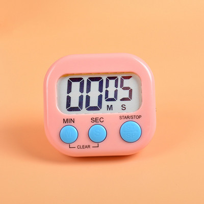 Cronometru de bucătărie, magnetic LCD, cronometru digital cu numărătoare inversă, cu suport, practic, pentru gătit, coacere, sport, ceas cu alarmă, instrumente de memento