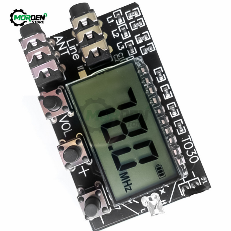 Digitaalne LCD 2 kanaliga FM stereosaatja plaat juhtmevaba heliedastus Fm 78–108 MHz moodul koos antennitööriistadega