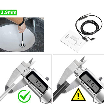 Ενδοσκόπιο USB 3 σε 1 Borescope 3,9mm Ultra Thin Waterproof Inspection Snake Camera Micro USB και Type C με LED