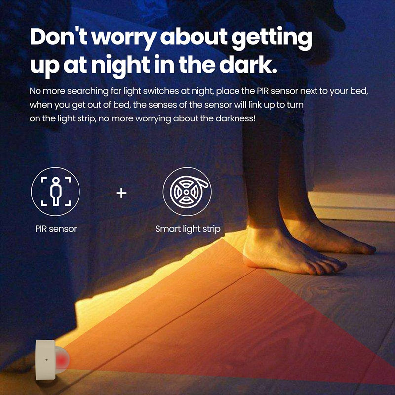 2X snímač pohybu tela Zigbee 3.0 Tuya Mini inteligentný snímač ľudského pohybu PIR snímač Smart Life bezdrôtové pripojenie svetla (C)