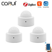 CORUI senzor ľudského tela Tuya Zigbee3.0 bezdrôtový inteligentný senzor pohybu tela PIR senzor pohybu s inteligentným senzorom Gateway