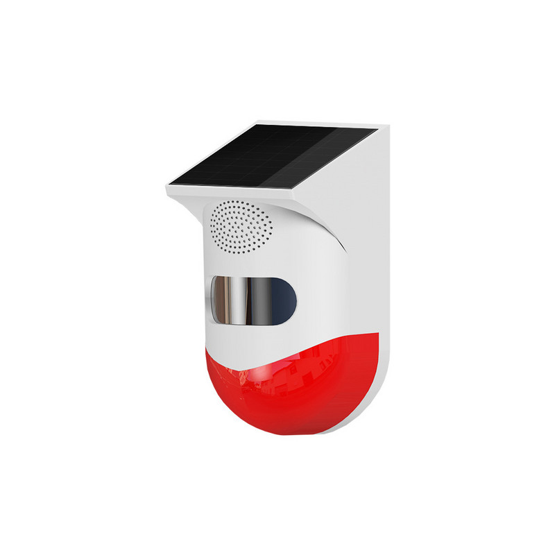 Bezdrôtové vonkajšie solárne svetelné alarmové zariadenie RF433 s infračerveným zvukovým svetelným alarmom, ktoré sníma ľudské telo
