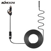 KKmoon 3 az 1-ben USB Borescope Ipari Endoszkóp Ellenőrző Borescope Kamera Vízálló Ellenőrző cső Androidhoz