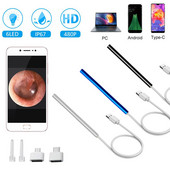 Instrument HD pentru îndepărtarea ceară a urechii Otoscop USB-Camera pentru urechi pentru curățarea urechii Endoscop vizual pentru ureche Linguriță de ureche 5,5 mm Otos